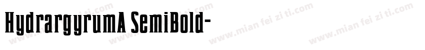 HydrargyrumA SemiBold字体转换